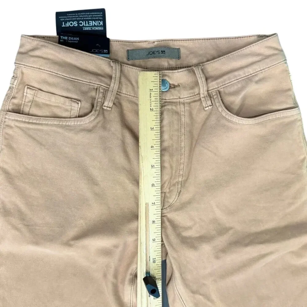 Joe's Jeans Kinetic Dean French Terry Slim Tapered Tan Slim Jean size 28 NEW Tag